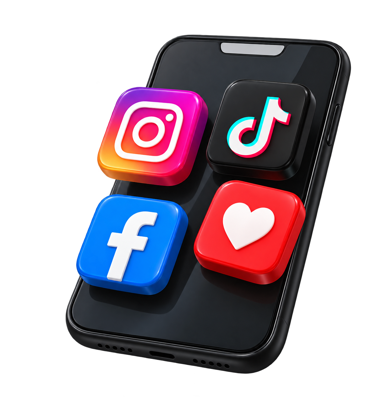 Social media marketing and content creation illustration